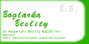 boglarka beslity business card